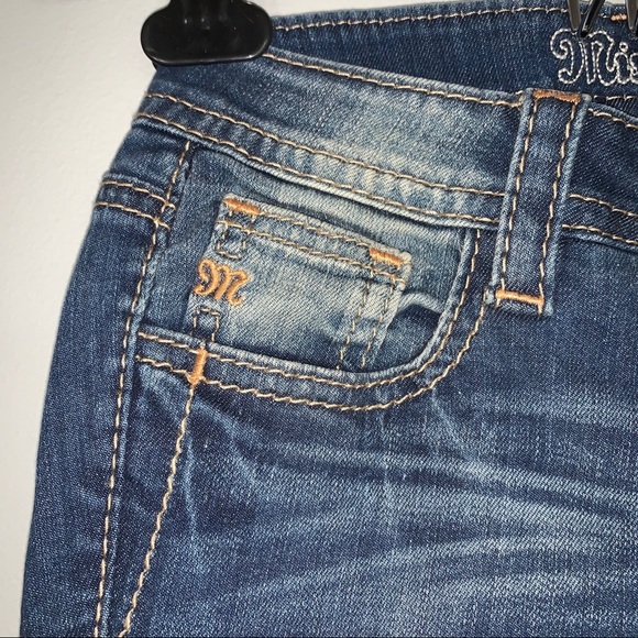 Miss Me• Blue Faded Floral Embroidered Skinny Jean - Picture 4 of 8